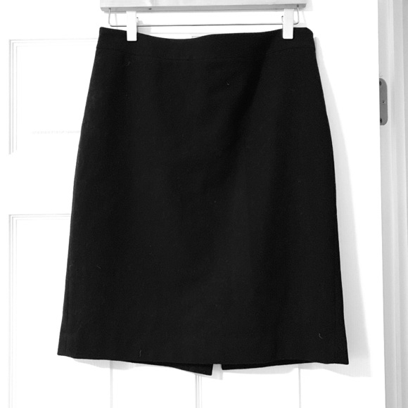 J Crew Pencil skirt black Sz 6 - Picture 1 of 4